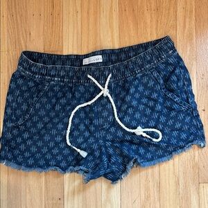 Loft medium tie shorts- jeans blue